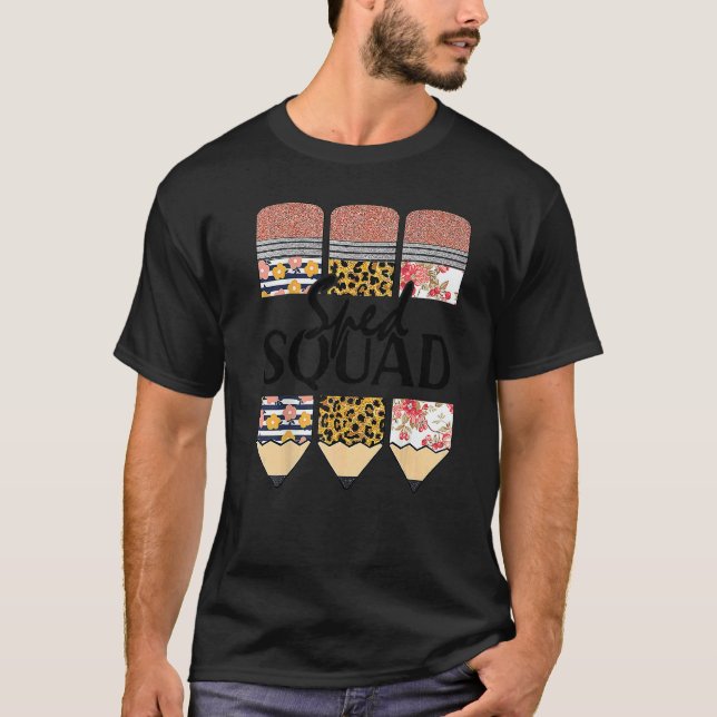 Sped Squad Special Ed Teacher Back To School Leopa T-Shirt (Front)