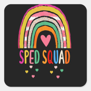 Sped Squad Special Education Teacher Sped Ed Square Sticker