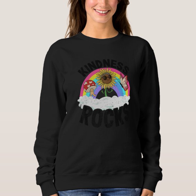Sped Teacher Anti Bullying Hippie Rainbow Kindness Sweatshirt (Front)