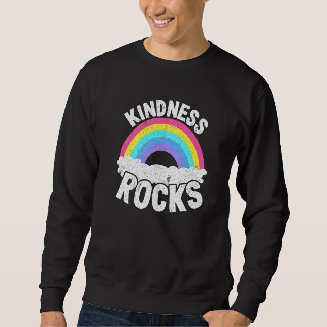 Sped Teacher Anti Bullying Hippie Rainbow Kindness Sweatshirt (Front)