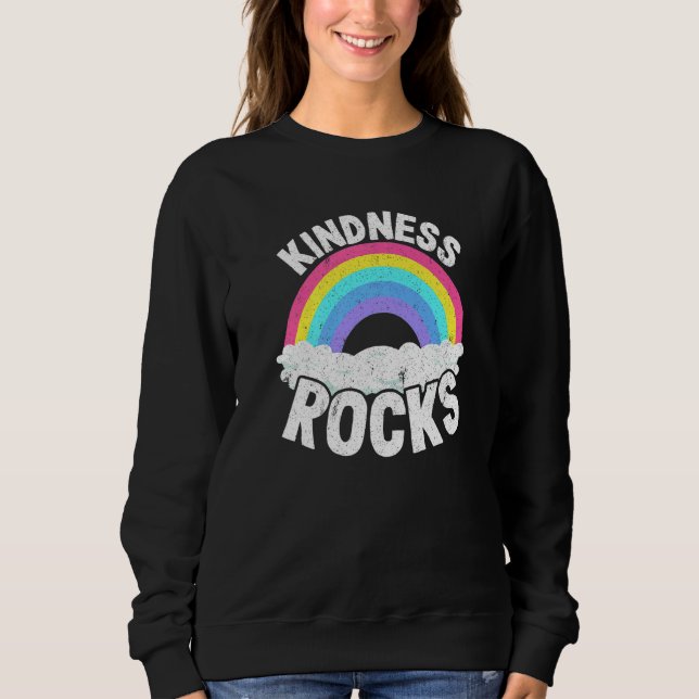 Sped Teacher Anti Bullying Hippie Rainbow Kindness Sweatshirt (Front)