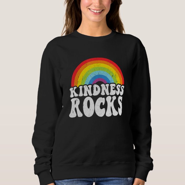 Sped Teacher Anti Bullying Hippie Rainbow Kindness Sweatshirt (Front)