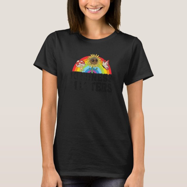 Sped Teacher Anti Bullying Hippie Rainbow Kindness T-Shirt (Front)