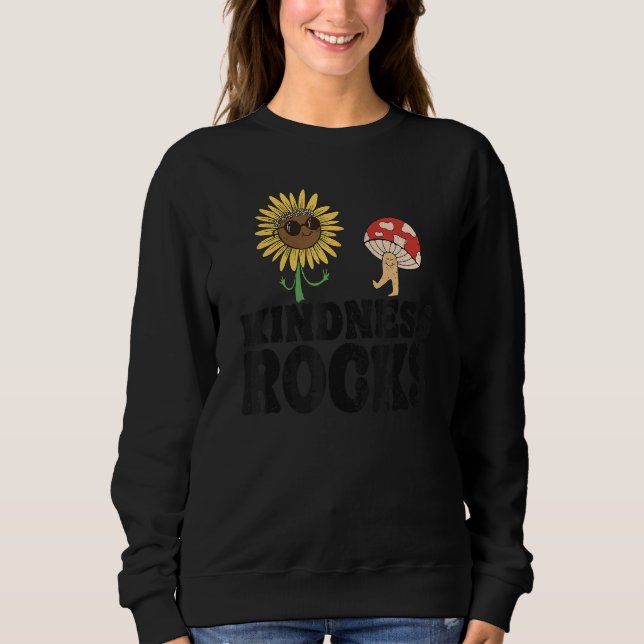 Sped Teacher Anti Bullying Hippie Sunflower Kindne Sweatshirt (Front)