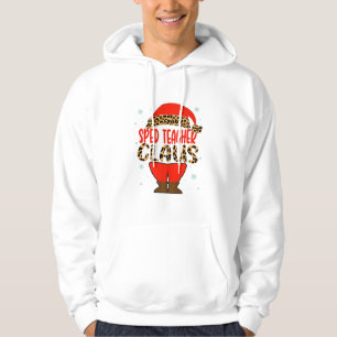 Sped Teacher Claus Christmas Santa Hat pyjamas mat Hoodie
