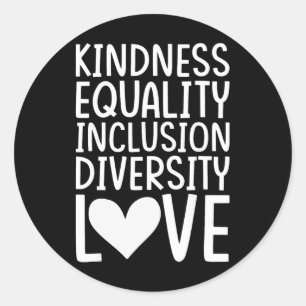Sped Teacher - Kindness Equality Inclusion Diversi Classic Round Sticker