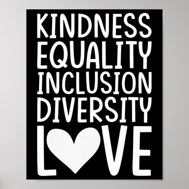 Sped Teacher - Kindness Equality Inclusion Diversi Poster (Front)