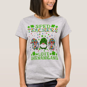 SPED Teachers Love Shenanigans Autism Awareness St T-Shirt