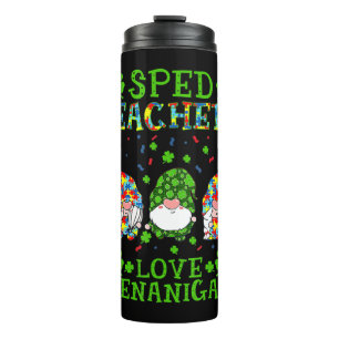 SPED Teachers Love Shenanigans Autism Awareness St Thermal Tumbler