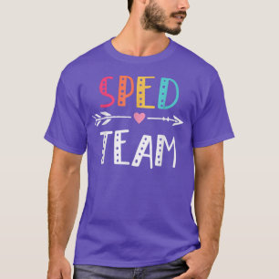 Sped Team Cute Groovy Teacher Back To School T-Shirt