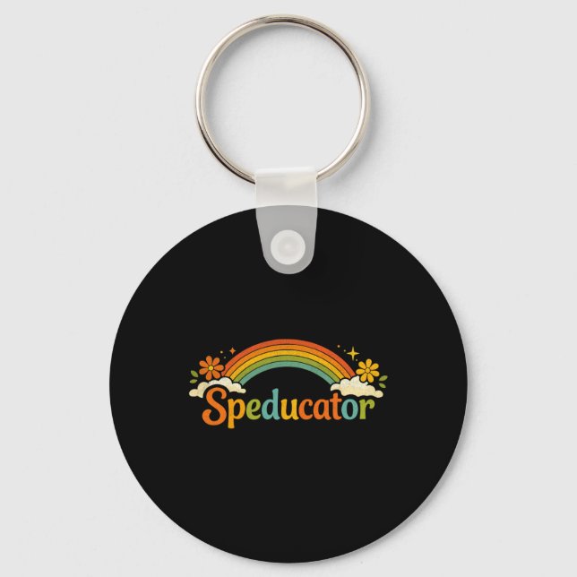 Speducator Quote Funny Special Education Teacher R Key Ring (Front)