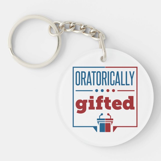 Speech and Debate Oratorically Gifted Key Ring (Front)