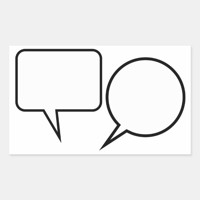 Speech Balloons Rectangular Sticker (Front)