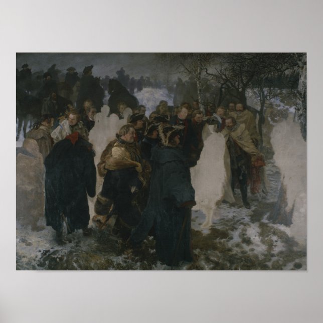 Speech before the Battle of Leuthen, 1858 Poster (Front)