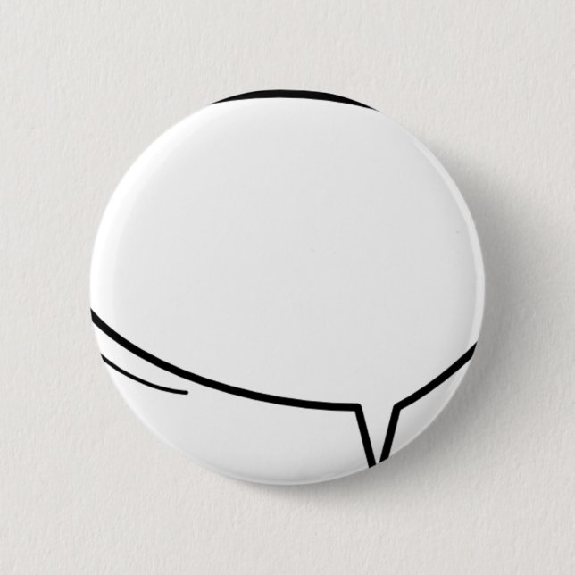 Speech Bubble - add your own text! 6 Cm Round Badge (Front)