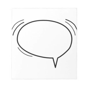 Speech Bubble - add your own text! Notepad