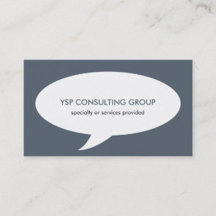Speech bubble blue creative network professional business card