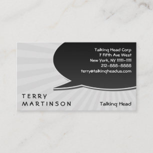 Speech Bubble Burst Business Card