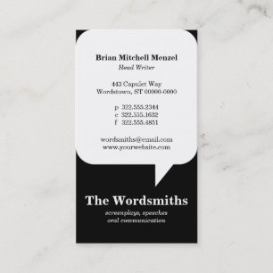 Speech Bubble Business Card