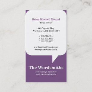 Speech Bubble Business Card