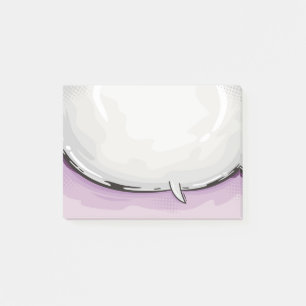 Speech Bubble Cartoon design Purple bkgd Post-it Notes