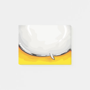 Speech Bubble Cartoon design Yellow bkgd Post-it Notes