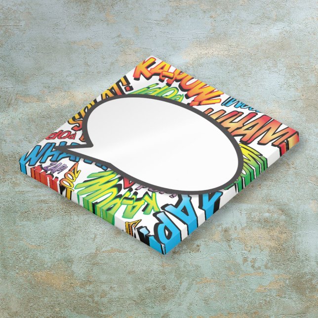 Speech Bubble Colourful Fun Retro Comic Book Post-it Notes (Speech Bubble Colorful Fun Retro Comic Book Post-it Notes)
