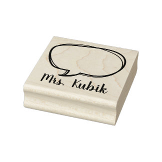 Speech Bubble Custom Teacher Stamp