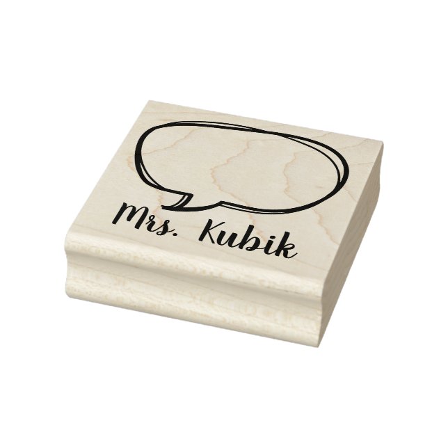 Speech Bubble Custom Teacher Stamp (Stamp)