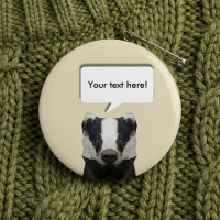 Speech bubble Cute geometric badger