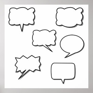 Speech bubble design poster