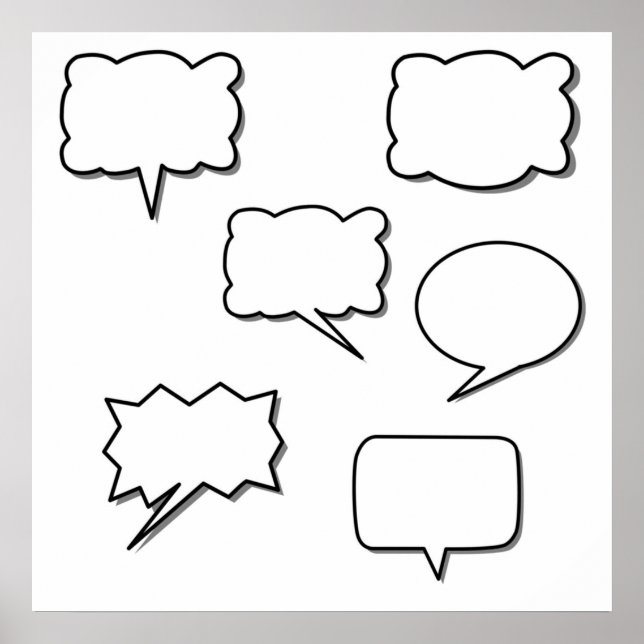 Speech bubble design poster (Front)
