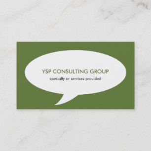 Speech bubble green creative network professional business card