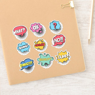 Speech bubbles dynamic colorful shapes set