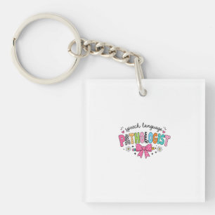 Speech Language Pathologist Colourful Bow Pencil Key Ring