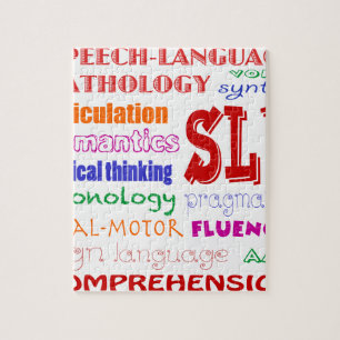 Speech Language Pathologist Colourful Fun Font Jigsaw Puzzle
