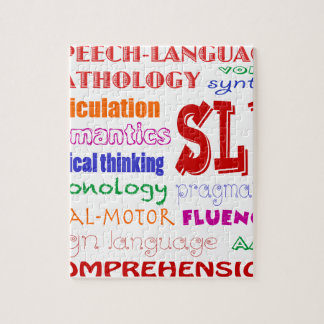 Speech Language Pathologist Colourful Fun Font Jigsaw Puzzle