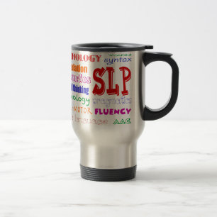 Speech Language Pathologist Colourful Fun Font Travel Mug