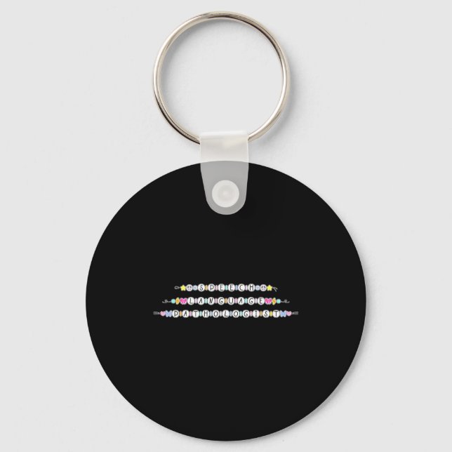 Speech language pathologist friendship bracelet sl key ring (Front)