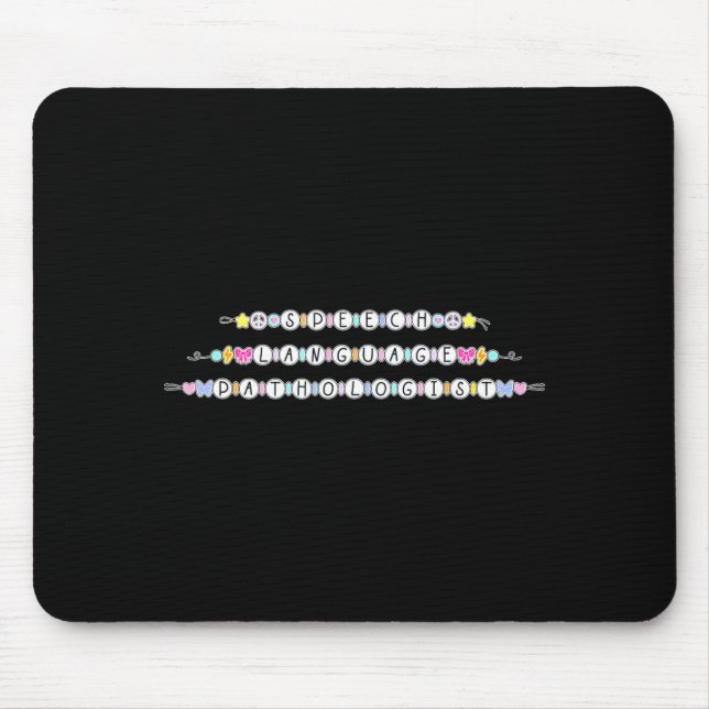 Speech language pathologist friendship bracelet sl mouse pad (Front)