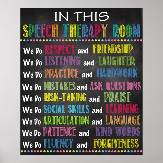 Speech Language Pathologist Office Decor (Front)
