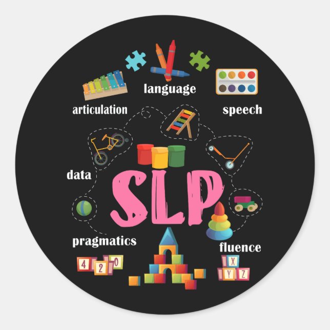 Speech Language Pathologist Paediatrics Scope of P Classic Round Sticker (Front)