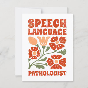 Speech Language Pathologist Postcard