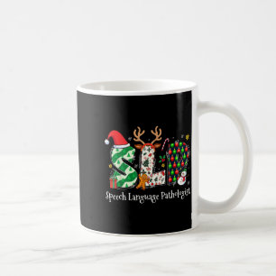 Speech Language Pathologist Reindeer Santa Hat Slp Coffee Mug
