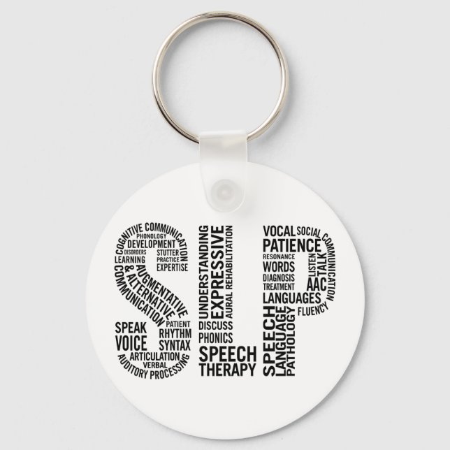 Speech Language Pathologist SLP Key Ring (Front)