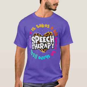Speech Language Pathologist Speech Therapy Leopard T-Shirt