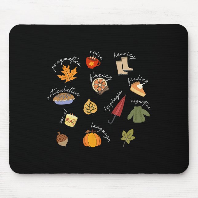 Speech Language Pathologist Speech Therapy SLP Fal Mouse Pad (Front)