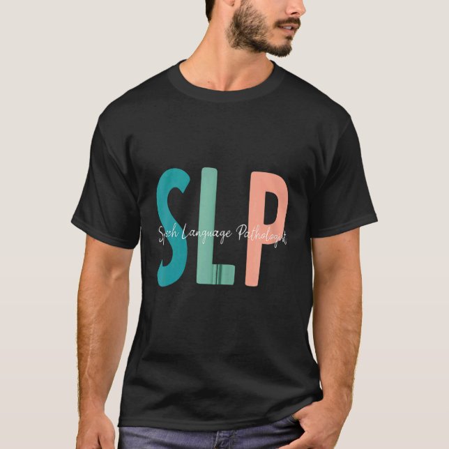 Speech Language Pathologist Speech Therapy SLP Zip T-Shirt (Front)