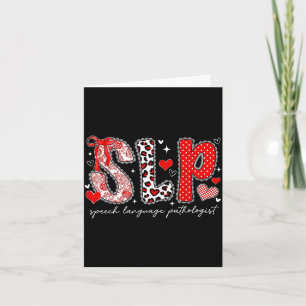 Speech language pathologist valentines day slp card