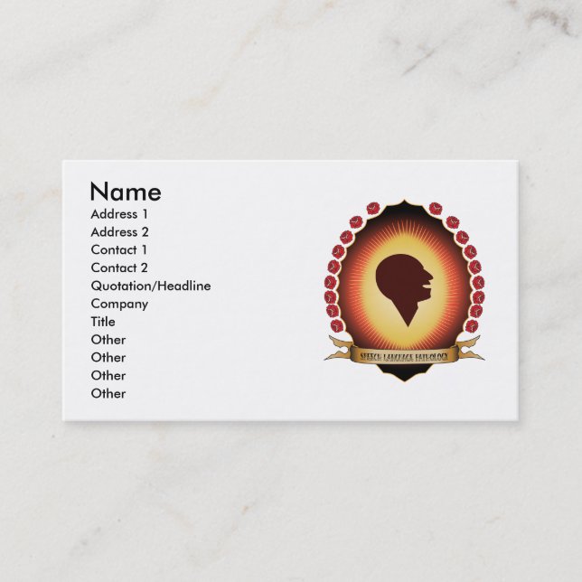 Speech Language Pathology Mandorla Business Card (Front)